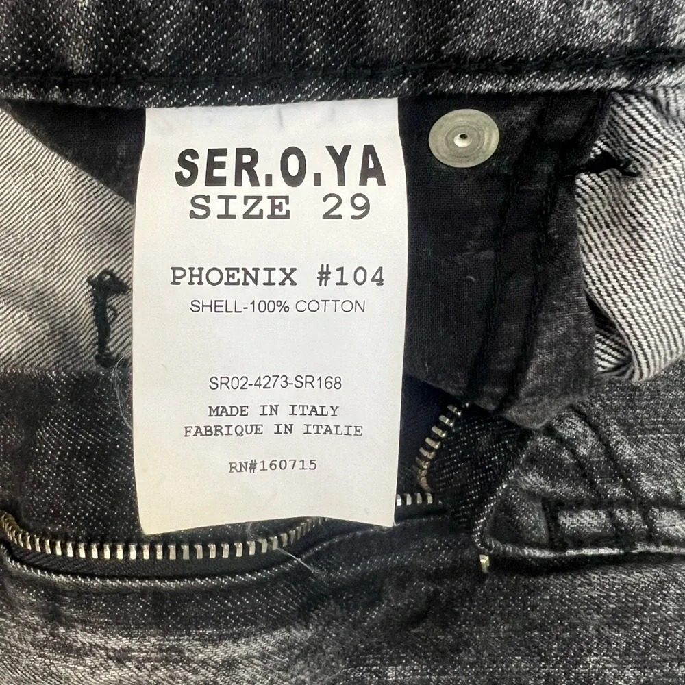 NWT SER.O.YA Allie Mini Skirt Phoenix Distressed Black Denim Wash Sz 29 Y2K 90s - Picture 7 of 9